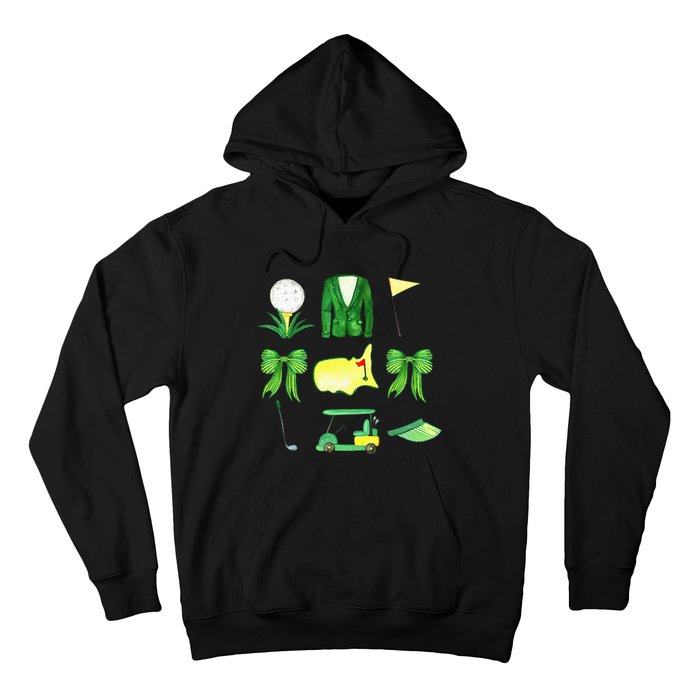 Coquette Bow Masters Golf Tournament Graphic Golfing Golfer Hoodie