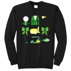 Coquette Bow Masters Golf Tournament Graphic Golfing Golfer Sweatshirt