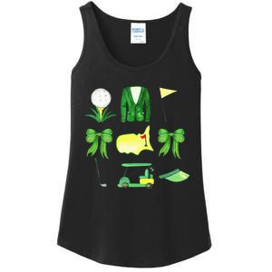 Coquette Bow Masters Golf Tournament Graphic Golfing Golfer Ladies Essential Tank