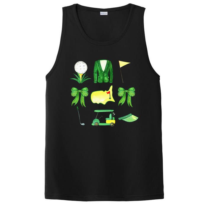 Coquette Bow Masters Golf Tournament Graphic Golfing Golfer PosiCharge Competitor Tank