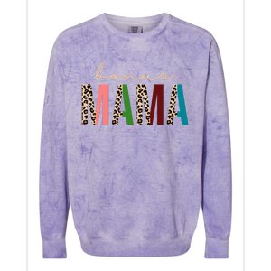 Cute Bonus Mama Leopard Pattern Colorblast Crewneck Sweatshirt