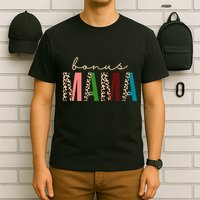 Cute Bonus Mama Leopard Pattern T-Shirt