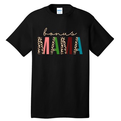 Cute Bonus Mama Leopard Pattern Tall T-Shirt