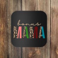 Cute Bonus Mama Leopard Pattern Coaster