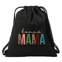 Cute Bonus Mama Leopard Pattern Drawstring Bag