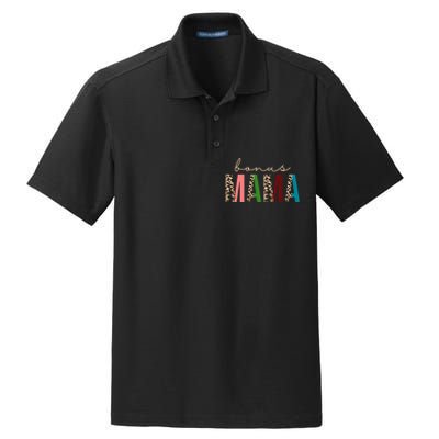 Cute Bonus Mama Leopard Pattern Dry Zone Grid Polo