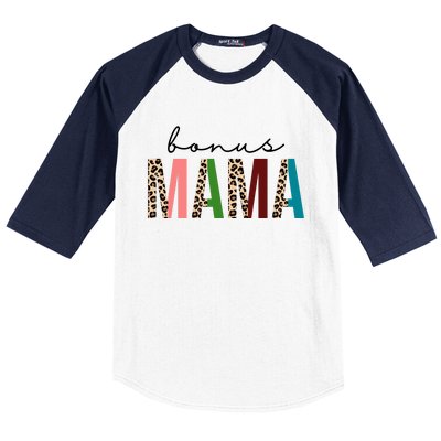 Cute Bonus Mama Leopard Pattern Baseball Sleeve Shirt