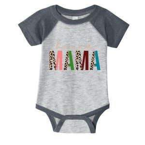 Cute Bonus Mama Leopard Pattern Infant Baby Jersey Bodysuit