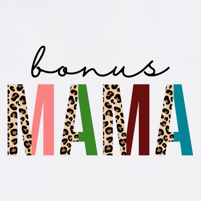 Cute Bonus Mama Leopard Pattern Garment-Dyed Sweatshirt