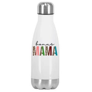 Cute Bonus Mama Leopard Pattern Stainless Steel Insulated Water Bottle