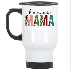 Cute Bonus Mama Leopard Pattern Stainless Steel Travel Mug