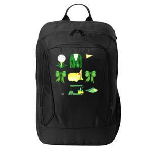 Coquette Bow Masters Golf Tournament Graphic Golfing Golfer City Backpack