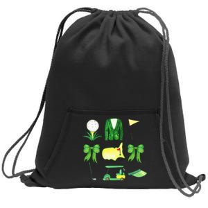 Coquette Bow Masters Golf Tournament Graphic Golfing Golfer Sweatshirt Cinch Pack Bag