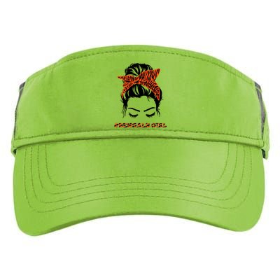 Cute BENGALS Messy Bun Girlss For Womens Girlss Fans Lovers Adult Drive Performance Visor