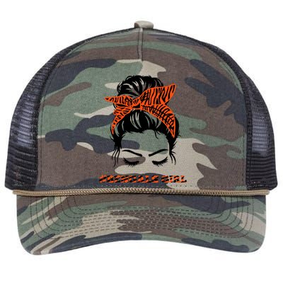 Cute BENGALS Messy Bun Girlss For Womens Girlss Fans Lovers Retro Rope Trucker Hat Cap