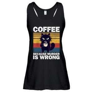 Coffee Because Murder Is Wrong Ladies Essential Flowy Tank