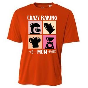 Crazy Baking Mom Baking Mama Baker Chef Mothers Day Gift Cooling Performance Crew T-Shirt