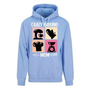 Crazy Baking Mom Baking Mama Baker Chef Mothers Day Gift Unisex Surf Hoodie