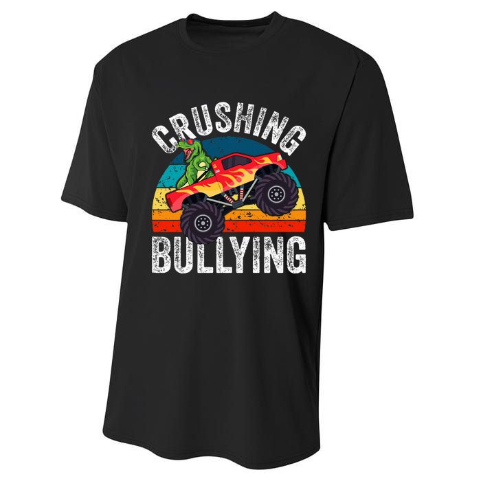 Crushing Bullying Monster Truck Unity Day Orange Performance Sprint T-Shirt