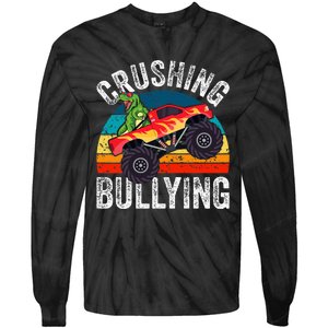 Crushing Bullying Monster Truck Unity Day Orange Tie-Dye Long Sleeve Shirt