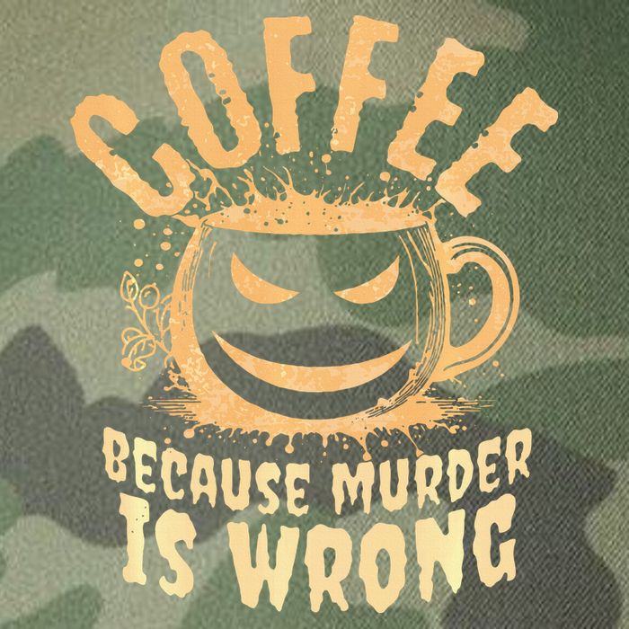 Coffee Because Murder Is Wrong Halloween Caffeinated Lover Legacy Tie Dye Trucker Hat