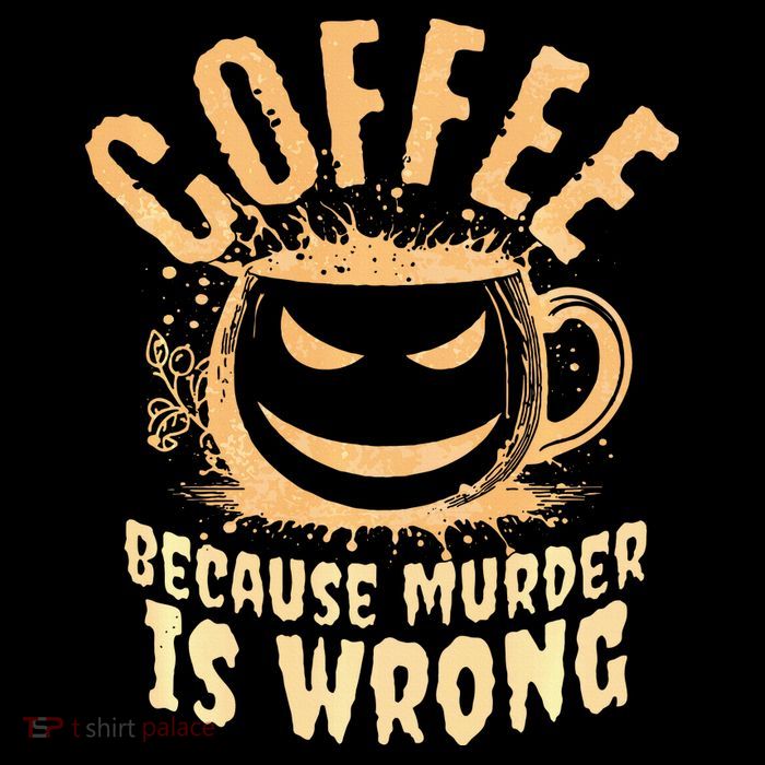 Coffee Because Murder Is Wrong Halloween Caffeinated Lover Grommeted Golf Towel
