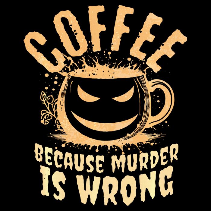 Coffee Because Murder Is Wrong Halloween Caffeinated Lover Wool Snapback Cap