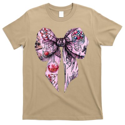 Coquette Bow Molecular Biology DNA Genes Cell Biology Girl T-Shirt
