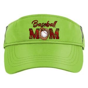 Cool Baseball Mom With Leopard Print Adult Drive Performance Visor