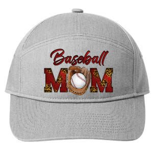 Cool Baseball Mom With Leopard Print 7-Panel Snapback Hat