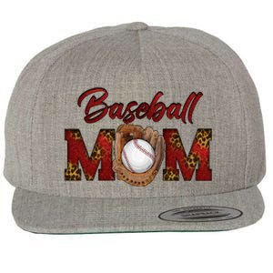 Cool Baseball Mom With Leopard Print Wool Snapback Cap