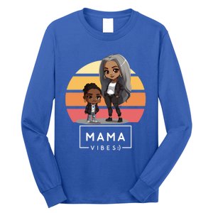 Cute Black Mom Magic MotherS Day Melanin Mama 2024 Gift Long Sleeve Shirt