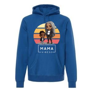 Cute Black Mom Magic MotherS Day Melanin Mama 2024 Gift Premium Hoodie