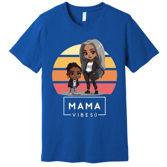 Cute Black Mom Magic MotherS Day Melanin Mama 2024 Gift Premium T-Shirt