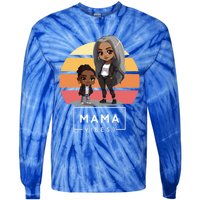 Cute Black Mom Magic MotherS Day Melanin Mama 2024 Gift Tie-Dye Long Sleeve Shirt