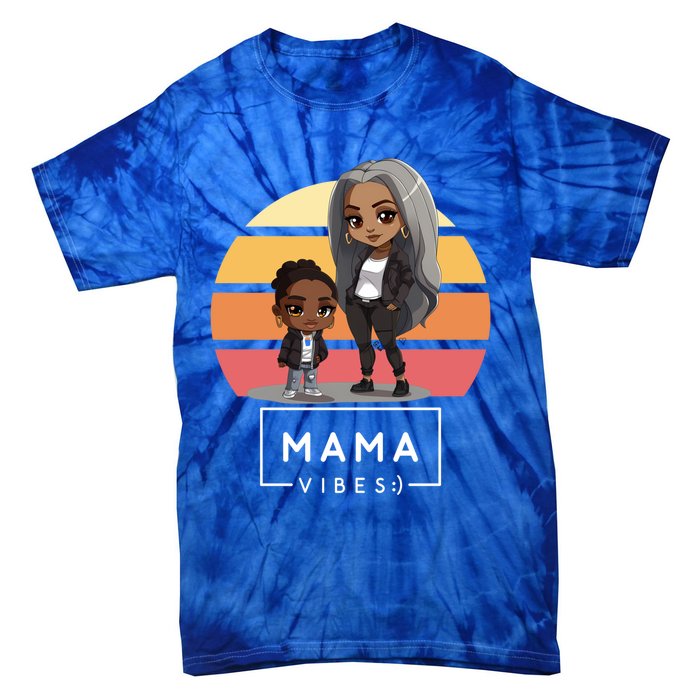 Cute Black Mom Magic MotherS Day Melanin Mama 2024 Gift Tie-Dye T-Shirt