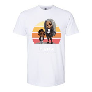 Cute Black Mom Magic MotherS Day Melanin Mama 2024 Gift Softstyle CVC T-Shirt