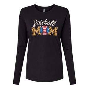 Cute Baseball Mom Baseball Fan Womens Cotton Relaxed Long Sleeve T-Shirt