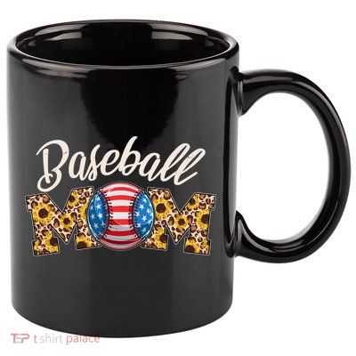 Cute Baseball Mom Baseball Fan 11oz C Handle Ceramic Mug