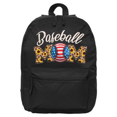 Cute Baseball Mom Baseball Fan 16 in Basic Backpack