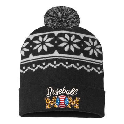 Cute Baseball Mom Baseball Fan USA-Made Snowflake Beanie