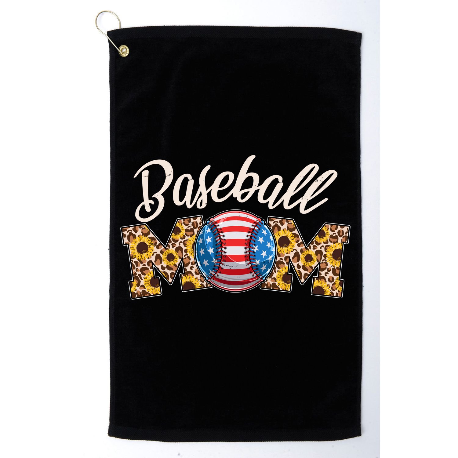 Cute Baseball Mom Baseball Fan Golf Towel