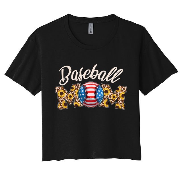 Cute Baseball Mom Baseball Fan Crop Top