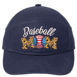 Cute Baseball Mom Baseball Fan 7-Panel Snapback Hat