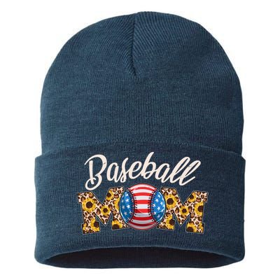 Cute Baseball Mom Baseball Fan Sustainable Knit Beanie