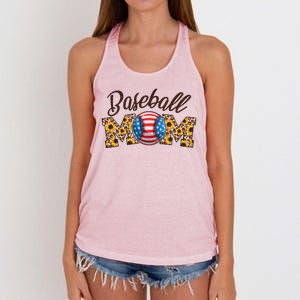 Cute Baseball Mom Baseball Fan Women's Knotted Racerback Tank