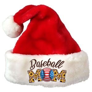 Cute Baseball Mom Baseball Fan Premium Christmas Santa Hat