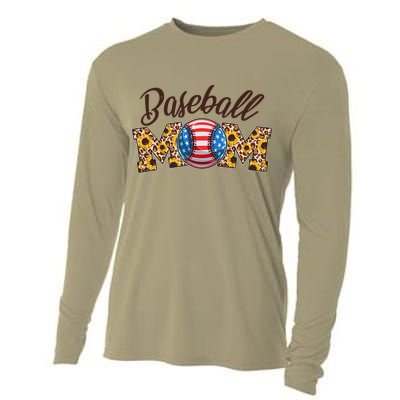 Cute Baseball Mom Baseball Fan Cooling Performance Long Sleeve Crew