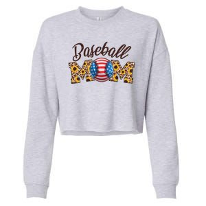 Cute Baseball Mom Baseball Fan Cropped Pullover Crew