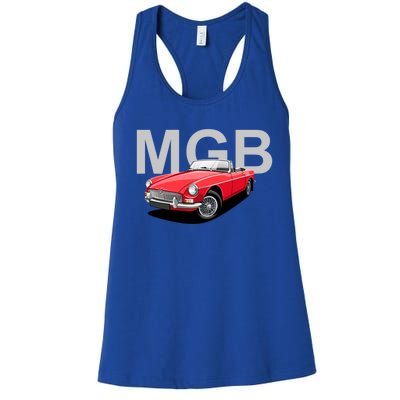 Classic British Mgb Sports Car Great Gift Women's Racerback Tank